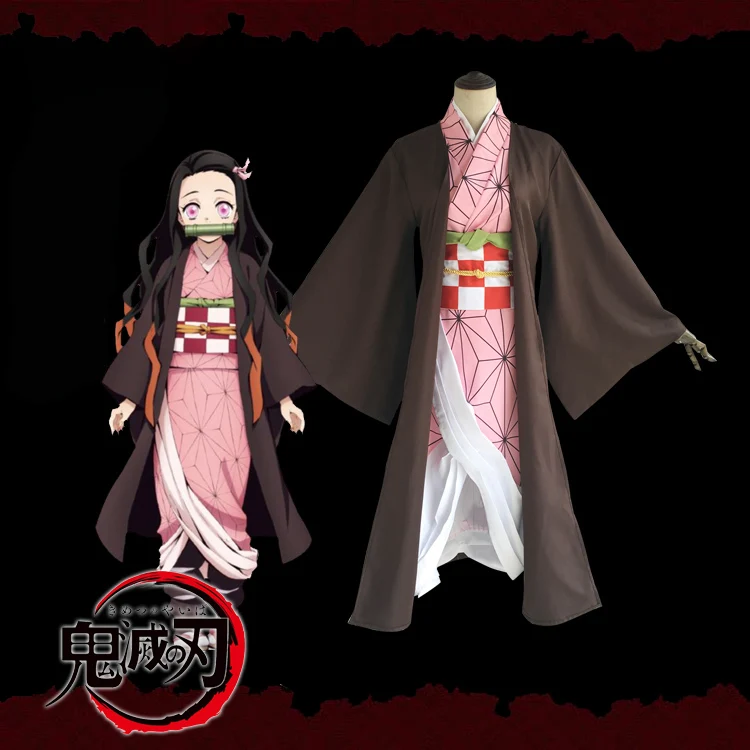 Аниме демон убийца Kamado Tanjirou Nezuko Giyuu Tomioka Agatsuma Zenitsu Косплей Костюм Кимоно Kimetsu no