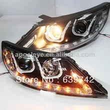 Для KIA Sportage R светодиодный U Стиль Ангельские глазки головного света 2011-2012 год LDV2