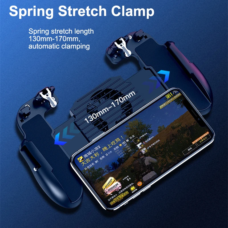 Sovawin H5 pubg Controller Joystick Cooling Fan Game Holder 2000mAh Power Bank Gamepad Controller l1r1 Trigger for Phone for IOS