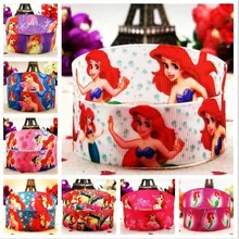 

7/8 (22mm) beauty princess prints satin ribbon cartoon DIY bow material hair accessories 10 yards festival decoration ribbon