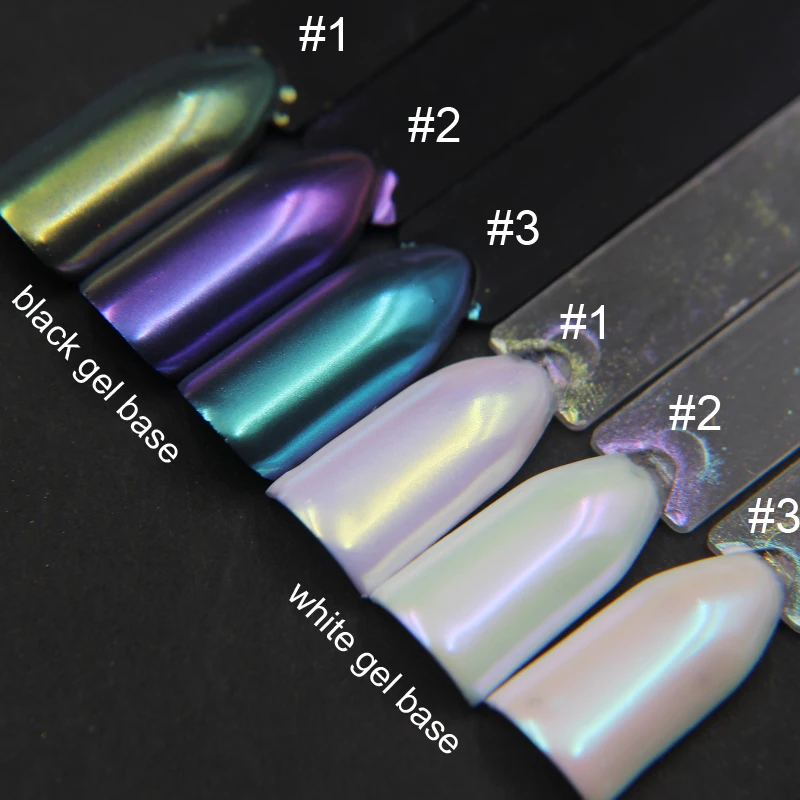 1 г NailMAD Хамелеон порошок для ногтей зеркальный хромированный пигмент Русалочка