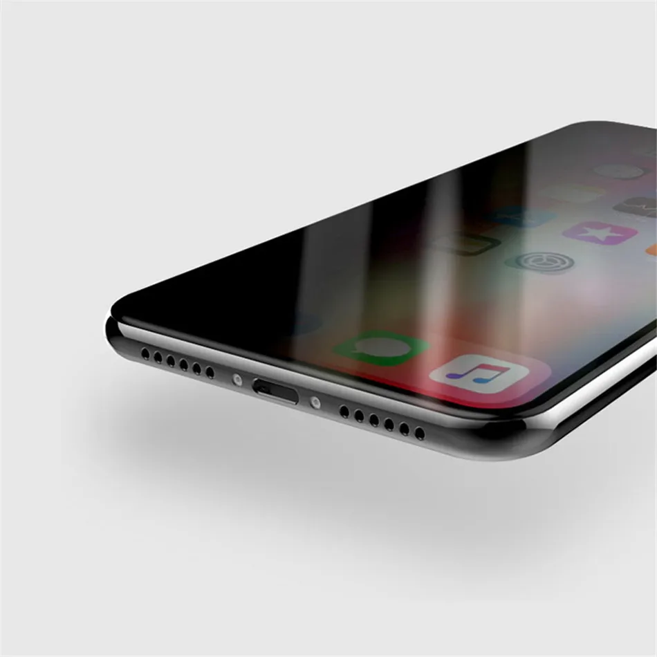 Антишпионское закаленное стекло для iPhone X XS MAX XR, Защитное стекло для экрана для iPhone 8, 7 plus, 6, 6 S, полное покрытие, защитная пленка