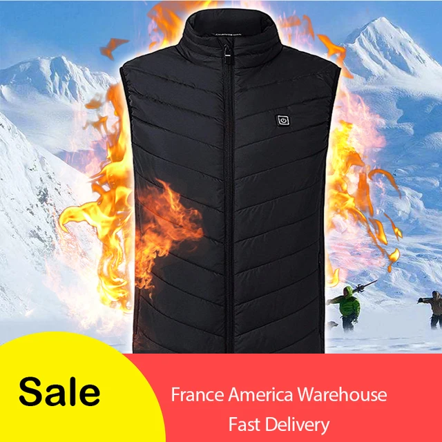 US $16.28 Hot sale Men Women Electric Heated Vest Heating Waistcoat USB Thermal Warm Cloth FeatherWinter Jack