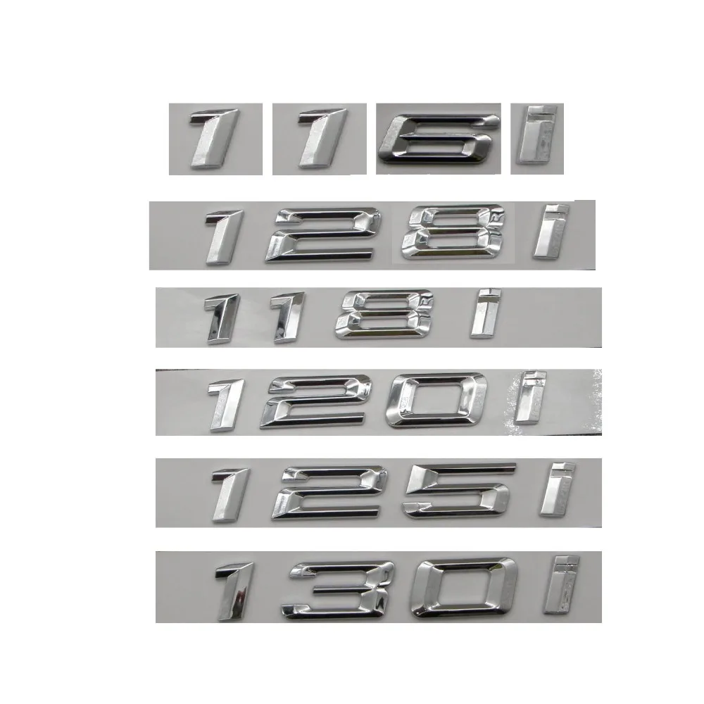 

Chrome Shiny Silver ABS Number Letters Words Car Trunk Badge Emblem Letter Decal Sticker for BMW 1 Series 116i