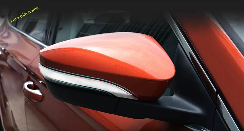 

Lapetus Chrome Side Door Rearview Mirrors Protect Strip Molding Garnish Cover Trim 2 Pcs / Set Fit For Skoda Karoq 2018 2019 ABS