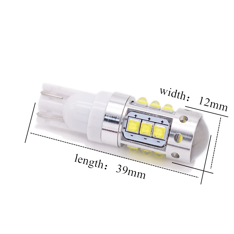 2x высокое Мощность T10 194 168 W5W 80W XBD чип светодиодный лампы DRL для хвостовой части