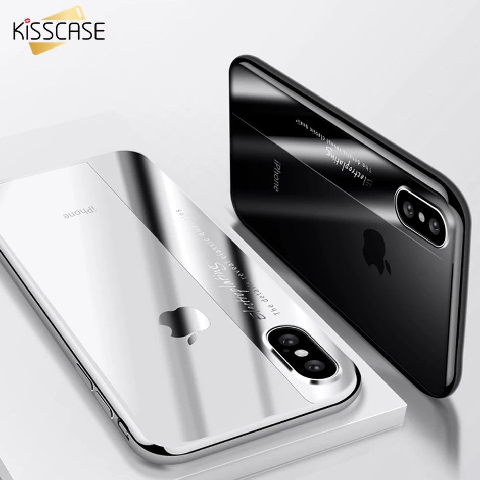 New Kisscase силиконовый чехол для телефона iphone x 7 8 6S 6 Покрытие прозрачная задняя