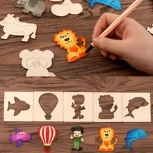 55 картина набор деревянный материал защиты окружающей среды рисунок «сделай сам» дизайн забавная граффити доска для наполнителя Головоломка Развивающие игрушки