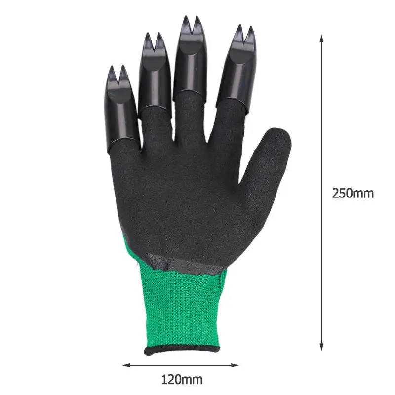 1 пара садовых перчаток 4 ABS пластиковые садовые резиновые перчатки Genie с садовые перчатки с когтями легко копать и растить для копание, рассада