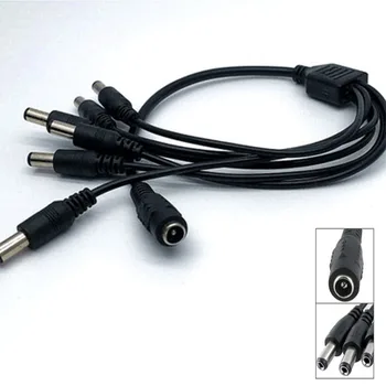 

LED Splitter Cable black LED Strip Connector 6 Way Splitter Y Splitter for 1 Female to 6 Male LED Light Strips, 0.4M/15.7in wire