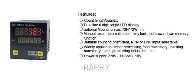 CG7-RB60 цифровой couters Многофункциональный счетчик 6-значный цифровой счетчик релейный выход