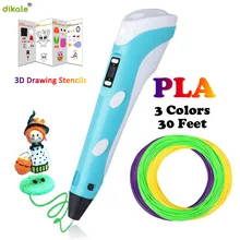 dikale 3D pens LED Display Screen 2nd Generation 1.75mm PLA DIY Smart 3D Printing Drawing Printer Pen 3 D Pen Best Gift For Kids цена dikale 3D pens LED Display Screen 2nd Generation 1.75mm PLA DIY Smart 3D Printing Drawing Printer Pen 3 D Pen Best Gift For Kids цены онлайн