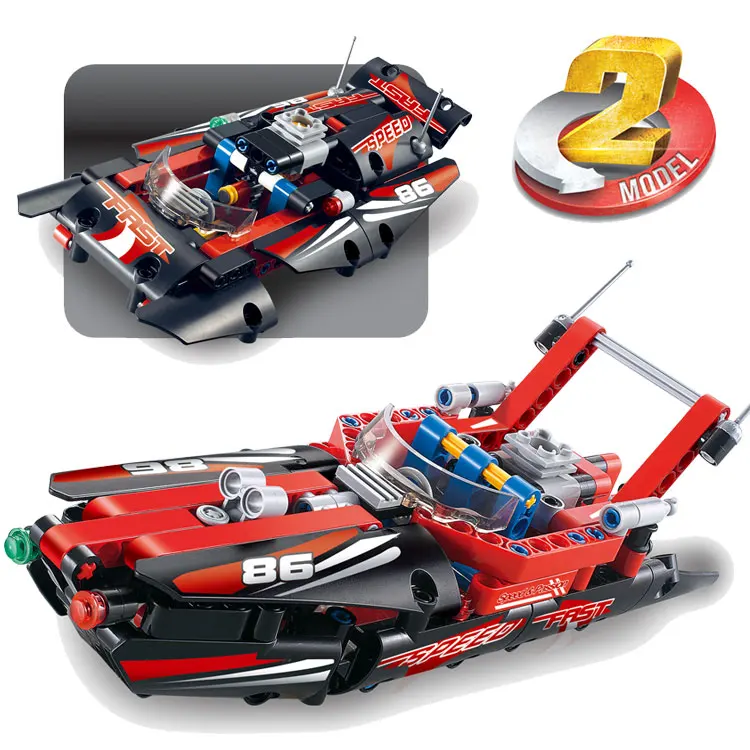 

DECOOL TECHNIC 2in1 Power Boat&hydroplane Compatible with Legoinglys 42089 City TECHNIC Building Blocks Toys bricks