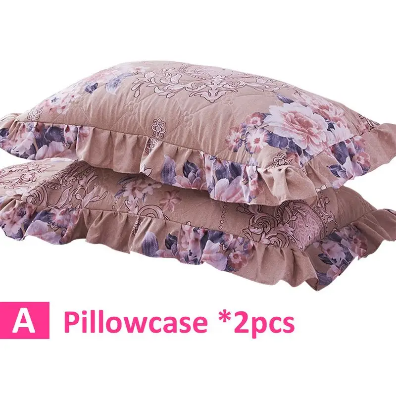 Фиолетовая темно-синяя хлопковая одно-, двуспальная кровать, юбка, наматрасник, Нижняя юбка, 150x200 см, постельные юбки, покрывало, кровать, юбка, наволочка - Цвет: A Pillowcase