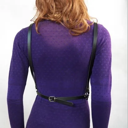 Fashion Punk Harajuku O-ring Body harness Garters Faux Leather Bondage Cage Sculpting Harness Belt Straps Suspenders Belt