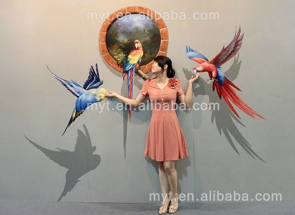 Modern 3d Birds Painting Handmade Abstract New Oil Painting On