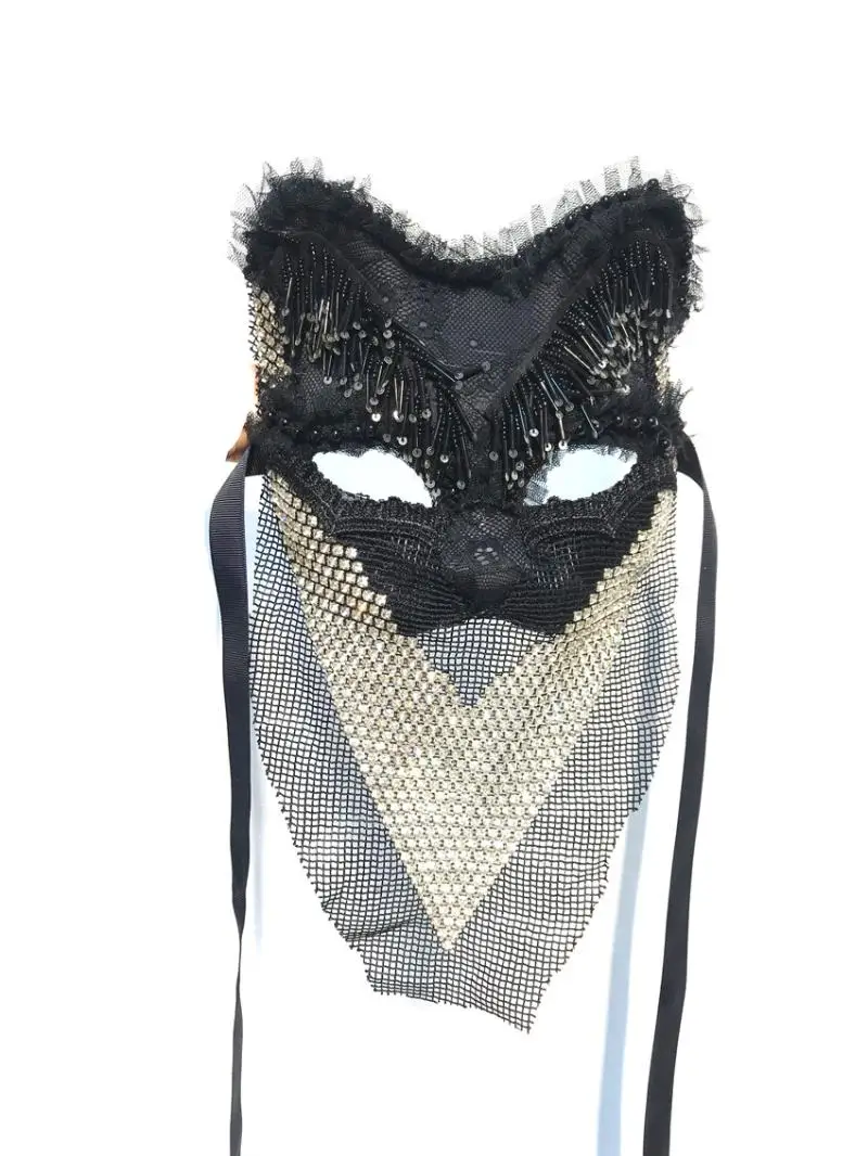 Венецианская лиса маска женщина кошка ручной работы украшения в масках певец король японская маска Хэллоуин маскарад