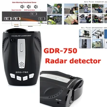 GDG-750 Car Radar Detector X, k, Ka, e Ku Russa & Inglês Alerta de Voz Sistema de Alarme de Velocidade Do Carro VG-2 Imunidade, Cidade/Estrada