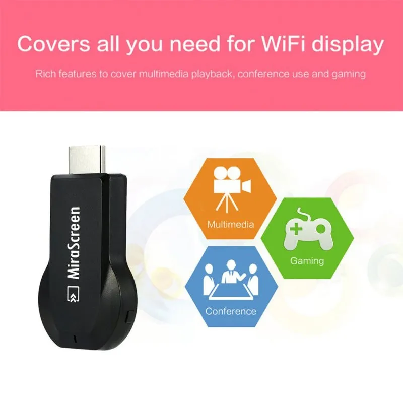 Mirascreen 128MB HDMI ТВ-карта ключ Mirascreen WiFi Дисплей приемник DLNA AirPlay Miracast Airmirroring Chromecast для Windows