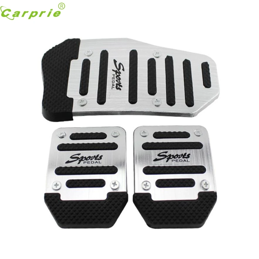 

New Arrival 3pcs Nonslip Car Auto Vehicle Accelerator Brake Foot Pedal Cover Set Manual Treadle Silver M14
