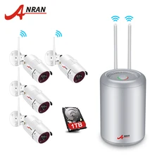 ANRAN, беспроводная система видеонаблюдения, 1080 P, 4CH, комплект видеонаблюдения, 4 шт., МП, камера видеонаблюдения, комплект наружного видеонаблюдения