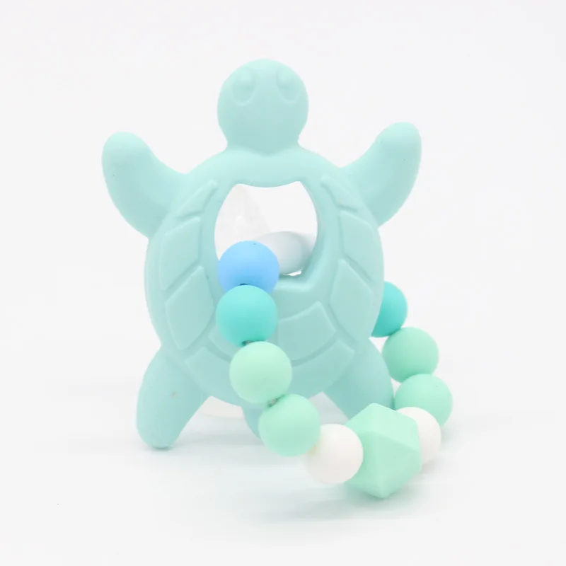 

1pcs Turtle Baby Nuring Silicone Bracelet Food Grade Childen's Goods Silicone Teethers Toy