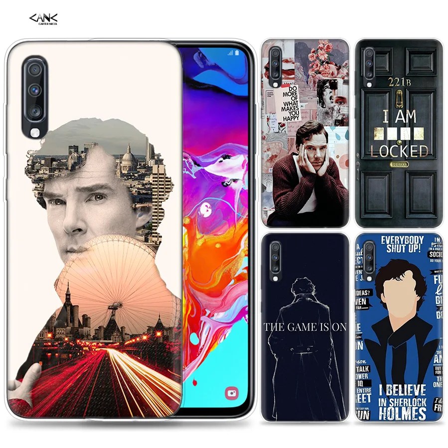 

Bags Case for Samsung Galaxy Mobile Phone A50 A70 A30 A20 J4 J6 J8 A6 A8 M30 A7 Plus 2018 Note 8 9 221B Sherlock Benedict