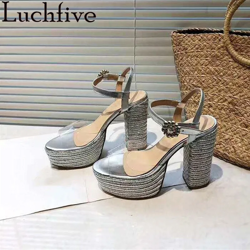 

Weaves Platform High Heel Sandals Wedges Shoes for Women 2019 Summer Shoes Runway Design Party Office Shoes sandalia feminina