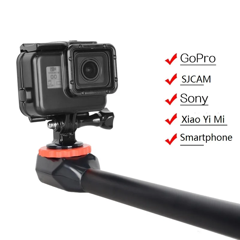 Поворотная селфи-Палка для GoPros, SJCAM, смартфонов и экшн-камер sony