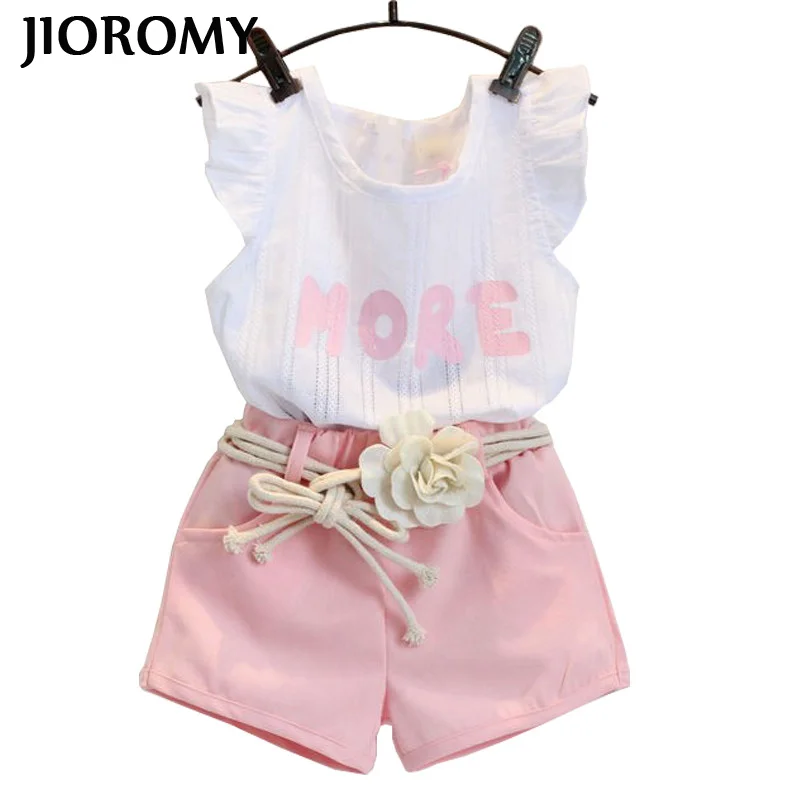 JIOROMY/Новые комплекты детской одежды для маленьких девочек хлопковая рубашка с