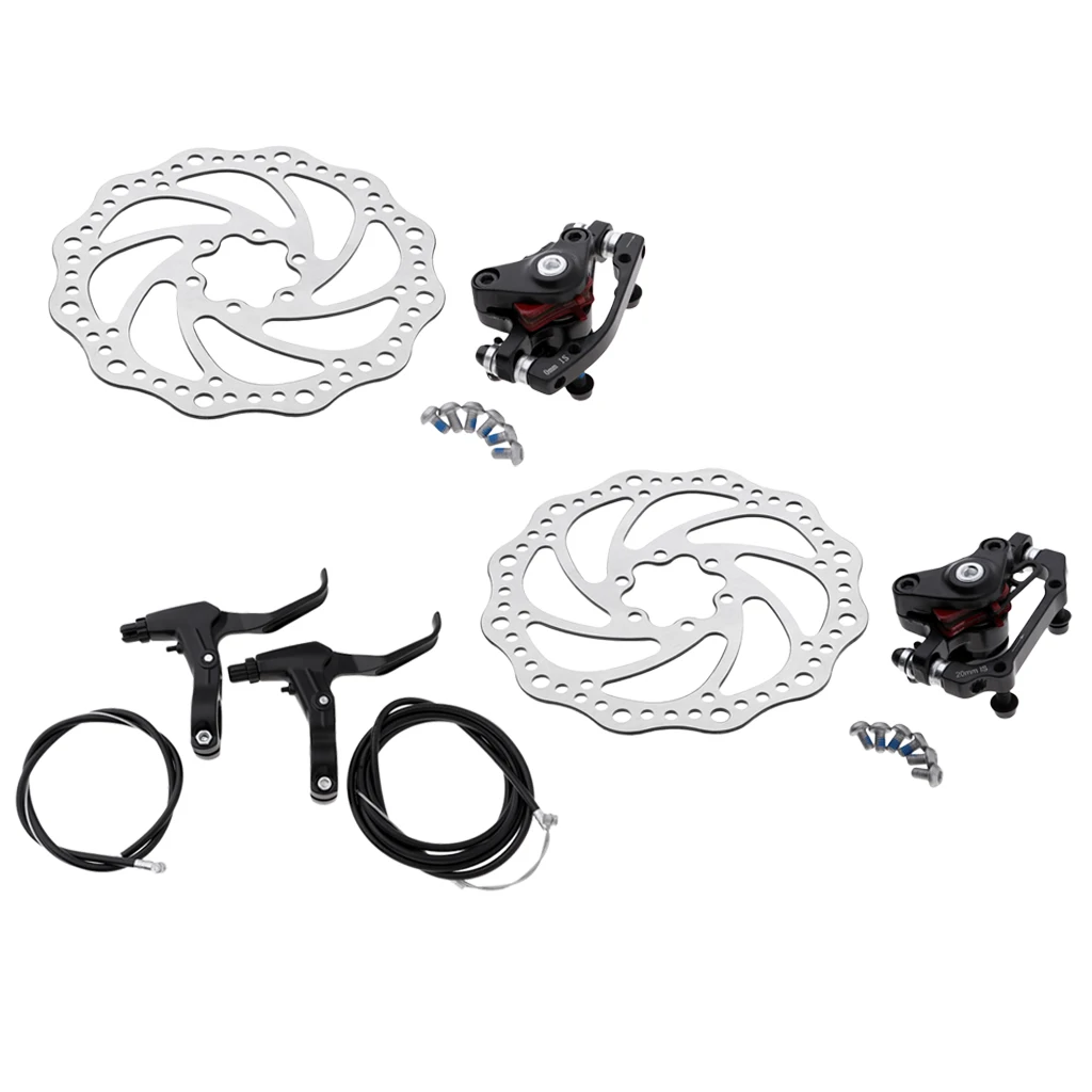 

Lightweight Bicycle Disc Brake Kit.Cycling Bicycle Disc Brake Set Kit Rotors 160mm Brake Line Levers Cable
