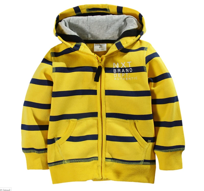 T Shirt 2016 Spring New Stripe Zipper Child Cotton Long-Sleeved T-Shirt Sweatshirt Boy Cotton Brand New Outerwear