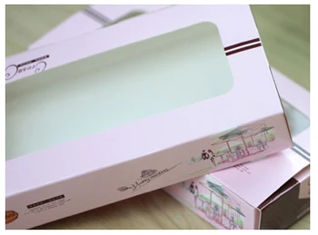 

Size18*9*3.5cmOpen window Baking box Sweet circle Cheese carton packaging Cheese Cake Packing box100pcs/lot