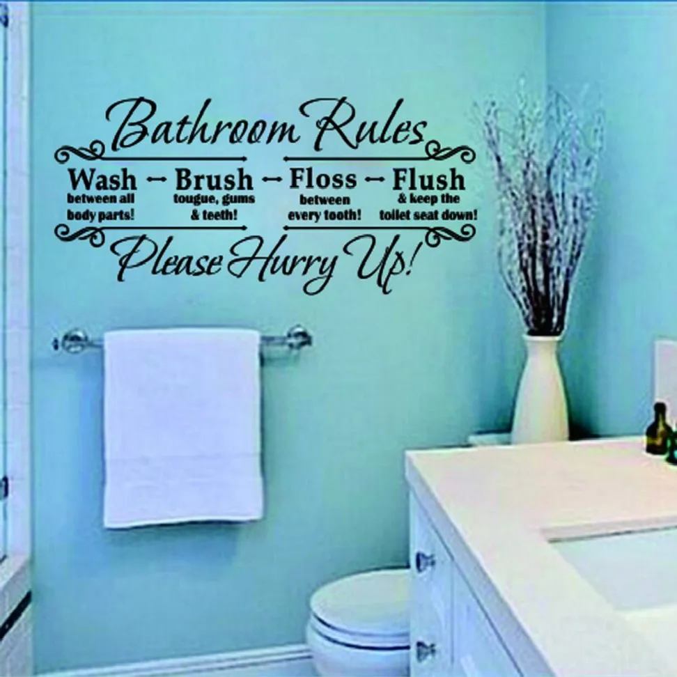 Bathroom Rules compare prices on bathroom rules decal- online shopping/buy low Bathroom Rules compare prices on bathroom rules decal- online shopping/buy low