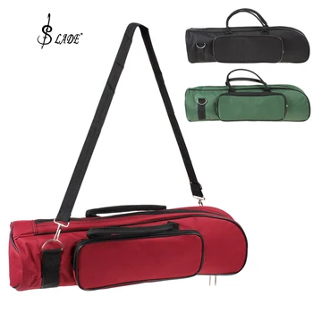 SLADE Professional Trumpet Bag Nylon Soft Cotton Bag Case Durable Double Zippers Design (3 Colors Optional) fashionable simple fashionable men s briefcase with zippers and black colour design
