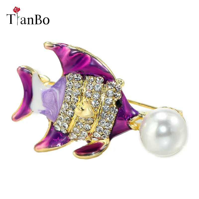 

2018 New High Quality Colorful Fish Pins Enamel Brooch Fashion Jewelry for Women Dress Suit T-shirt Accessories