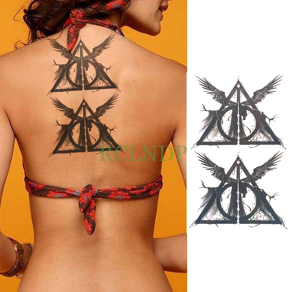 

Waterproof Temporary Tattoo Sticker Harry Potter and the Deathly Hallows Lord Voldemort Fake Tatto Flash Tatoo for Women Men
