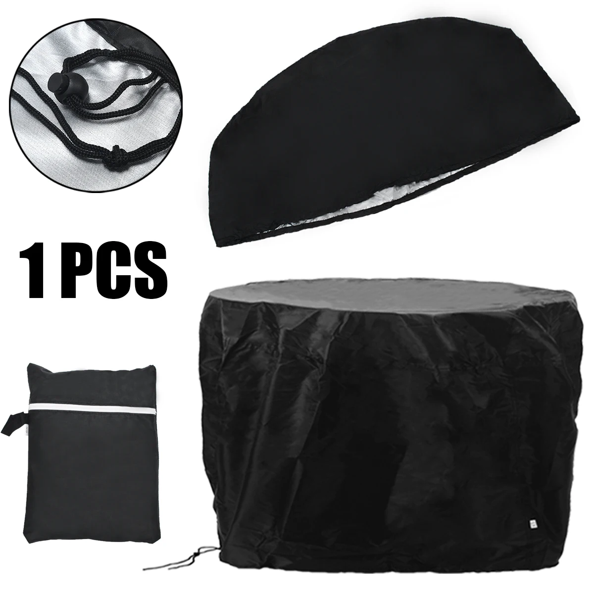 77x58cm Waterproof BBQ Cover Heavy Duty Round Fire Pit Outdoor Barbeque Grill Protector Dust Covers Mayitr