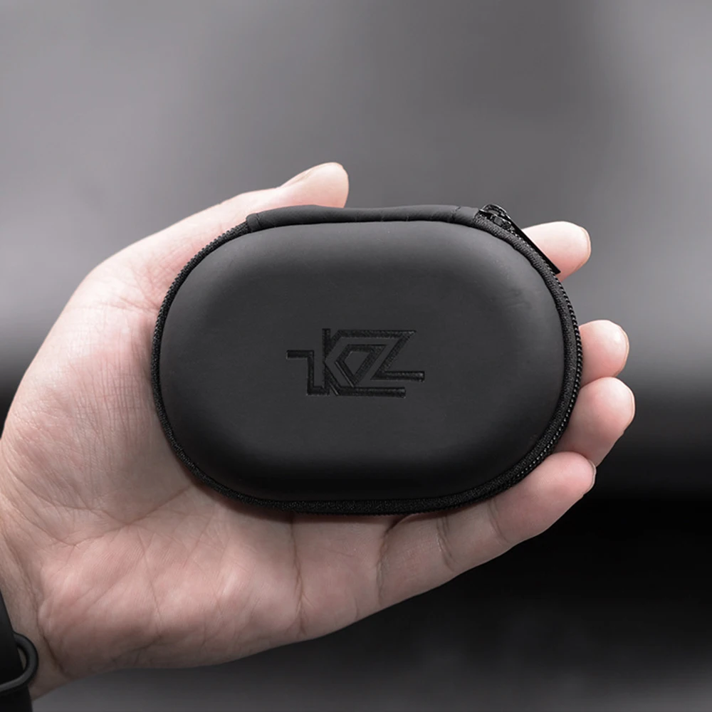 

KZ Case Earphone Black Square Type PU Case Earphone Case Bag Portable Absorption Storage Package Headset Earphone