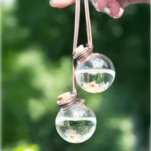 Автомобильная подвеска Бутылка с цветочной деревянной крышкой, подвесной освежитель воздуха, автомобильный ароматизатор, диффузор, аксессуары для интерьера