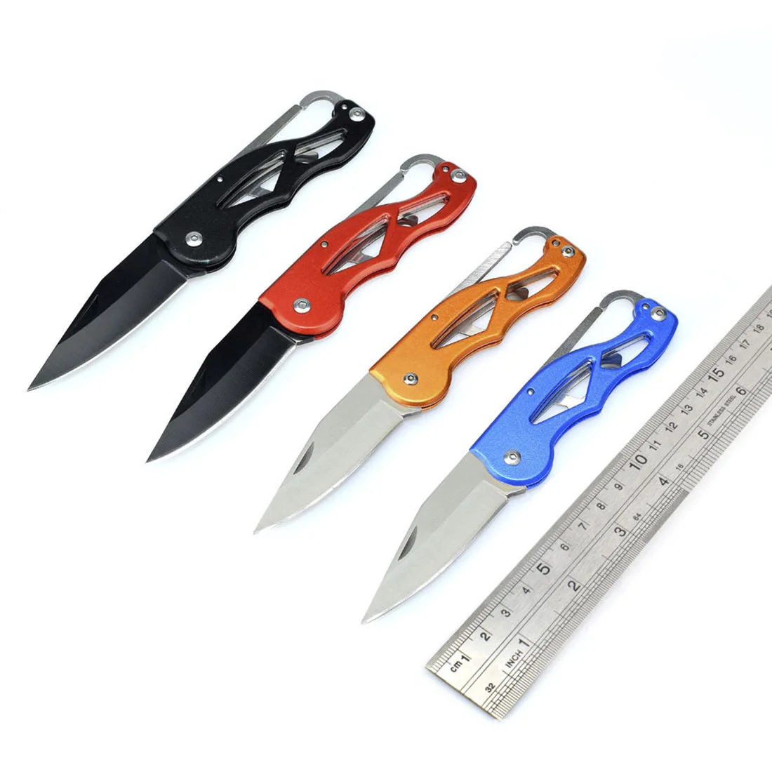 

Fold Pare Blade Fruit Open Multi Tool Parcel Package Razor Peel Sharp Knife Camp Box Survive Carabiner Pocket