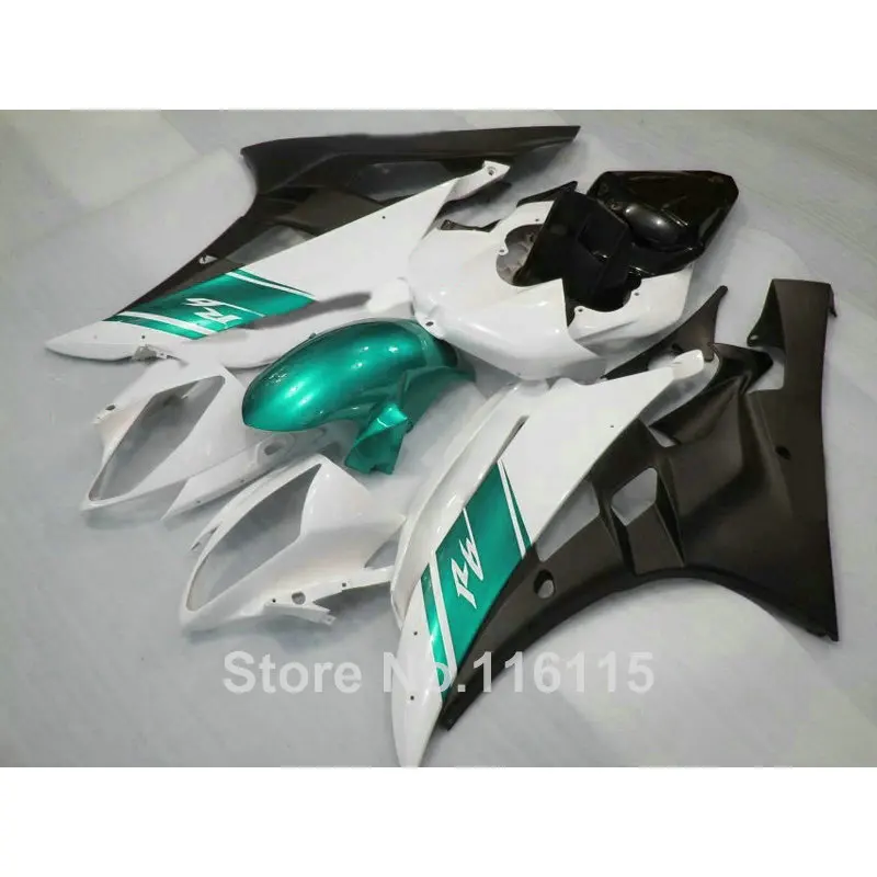 Комплект обтекателей под давлением для YAMAHA YZF R6 2006 2007 комплект из зеленого белого черного АБС пластика 06 07 TS