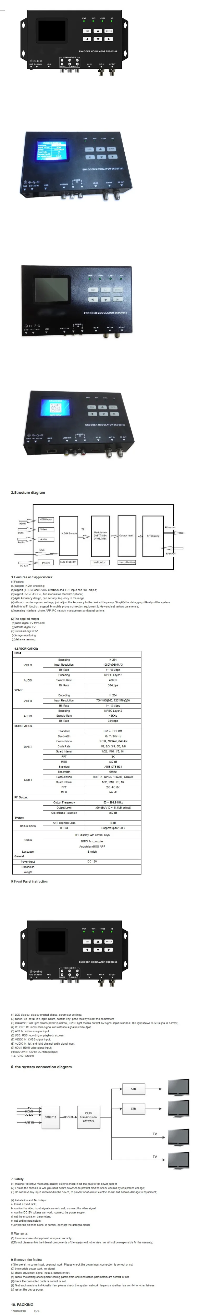 2036c modulator encoder isdb-dvb-t