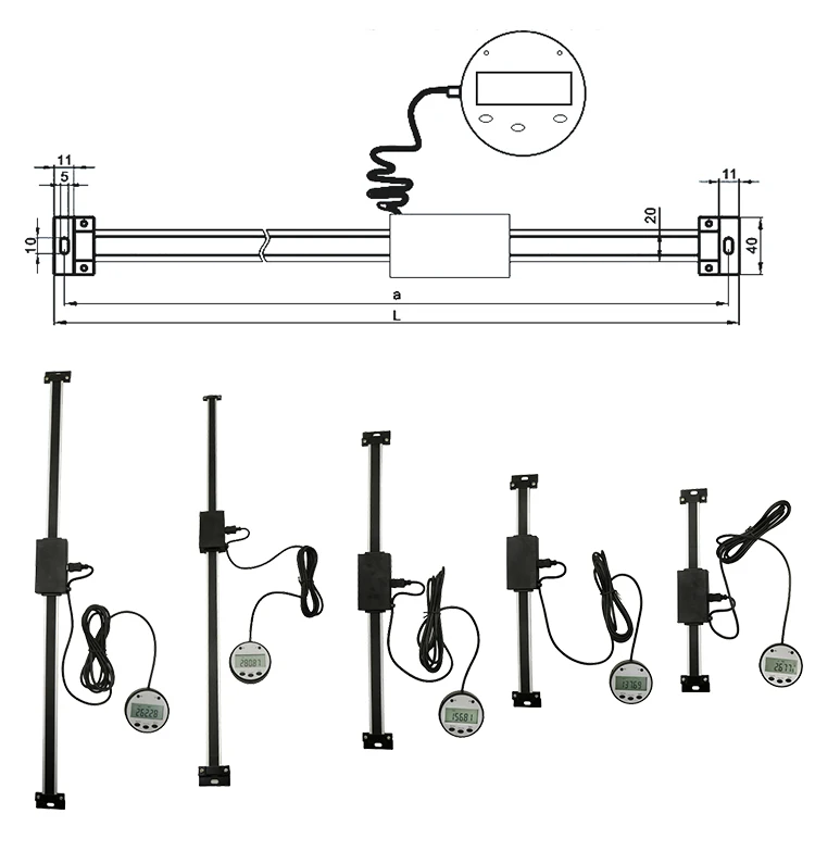 Новые 0-300 мм цифровые весы внешний дисплей Удаленная линейная шкала Dro цифровая индикация для фрезерного токарного станка