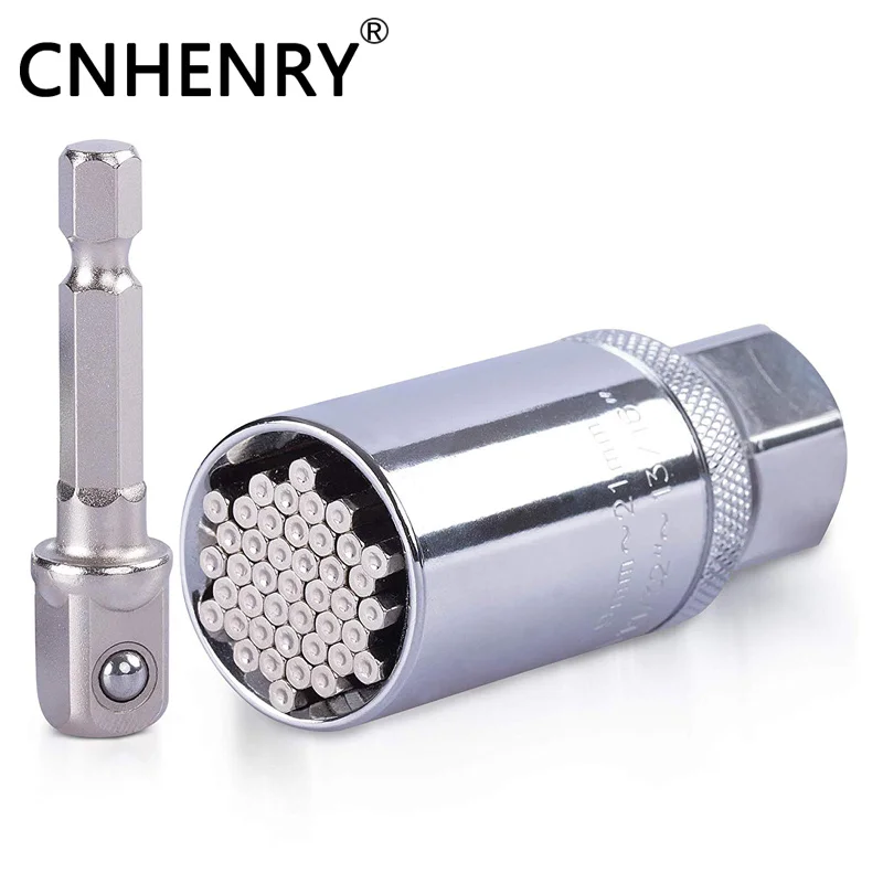 

Universal Socket Tool Torque Wrench Head Set Socket Sleeve 9-21mm Power Drill Ratchet Spanner Key Hand Tools CRV Material