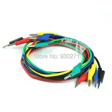 5 шт./партия, 5 цветов, новинка 150 см/шт., 4 мм 16 AWG силиконовые высоковольтные вилки банана и банана, кабель для тестирования с двойным проводом 15а