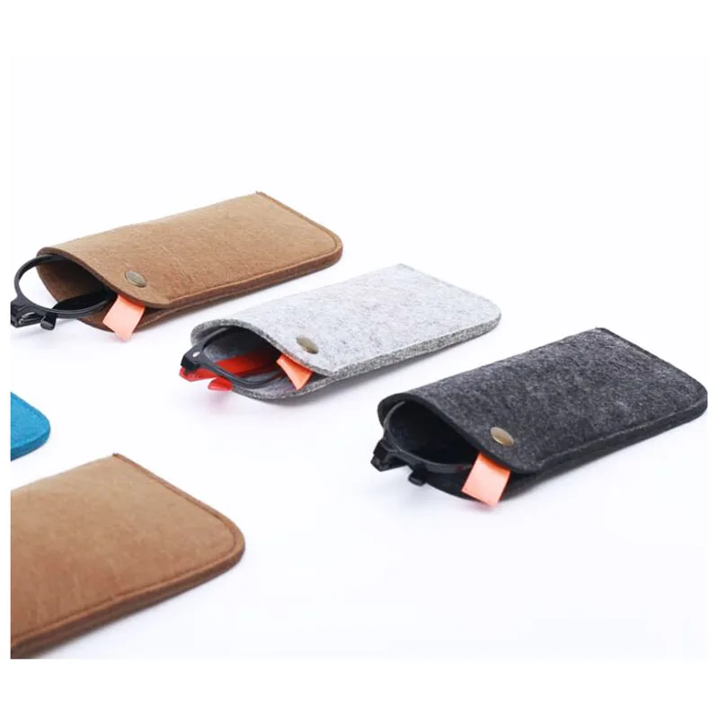 

Eyeglasses Bag Original Design Portable Soft Felt Slip In Pouch Case for Sunglasses