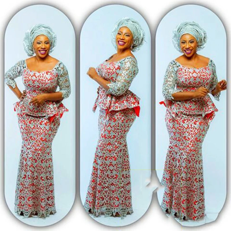 Yellow Lemon African Style Evening Dresses Mermaid Lace African Nigerian Evening Dresses Long Women Deep V African Evening Gown