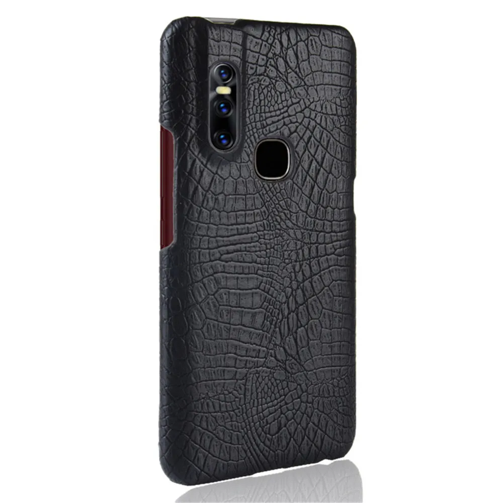 For Vivo V15 Pro X27 Y93 V11 11i Y83 Y97 X23 Y85 Y81 IQOO Case Luxury Crocodile Skin PU Leather Shockproof Case Hard Back Cover