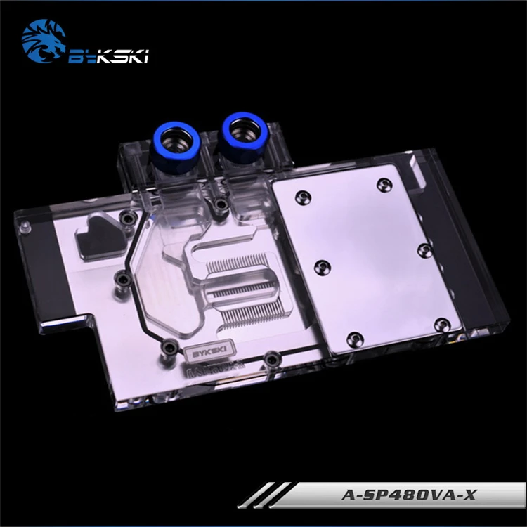 Billig Bykski A SP48OVA X, Volle Abdeckung Grafikkarte Wasser Kühlung Block RGB RBW für Sapphire RX480 470, puls RX580